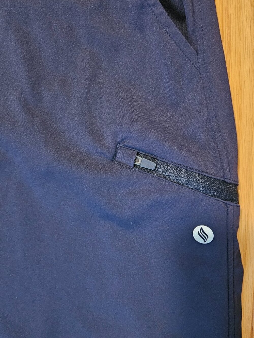 SANTINY Women's Pants 3 Zipper Pockets 7/8 Stretch High Waisted Size L - Picture 4 of 6